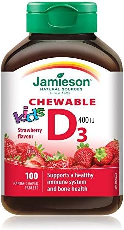 Jamieson Kids Chewable D3 400 IU Tablets 100’s