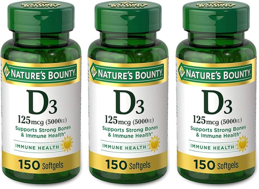 Nature's Bounty D3 125mcg (5000 IU) Rapid Release Softgels 150s