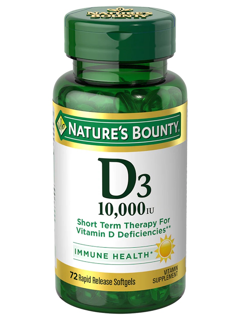 Nature's Bounty Vitamin D3 250mcg (10000 IU) Rapid Release Softgels 72s
