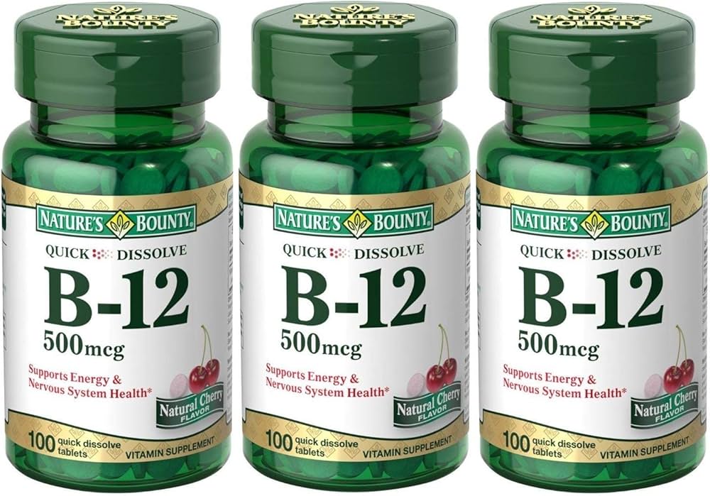 Nature’s Bounty B-12 500mcg Quick Dissolve Veg Tablets 100s