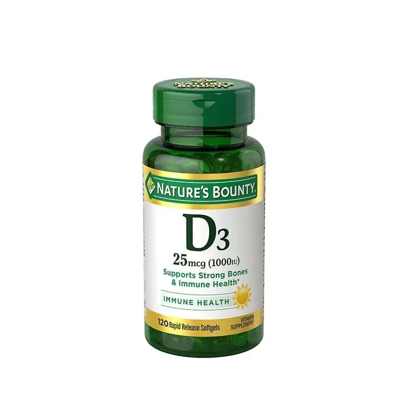 Nature's Bounty Vitamin D3 25mcg (1000 IU) Rapid Release Softgels 120s