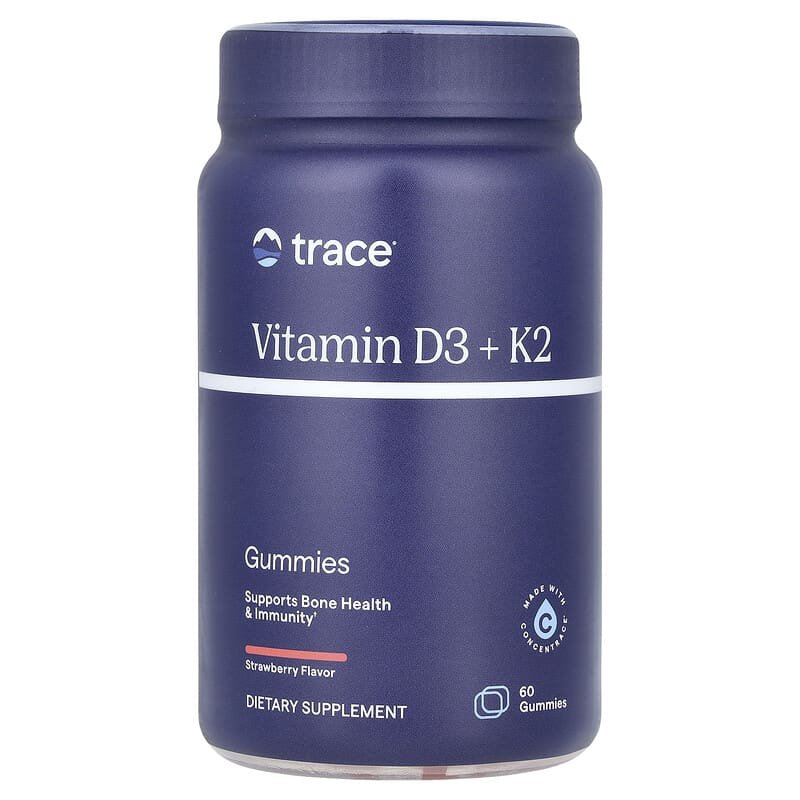 Trace Minerals Vitamin D3+K2 Gummies 60s