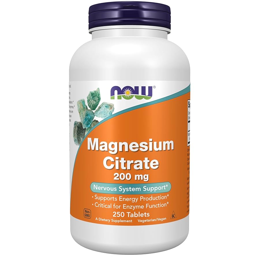 Now Magnesium Citrate 200mg Tablets