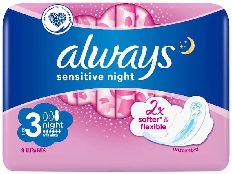 Always Sensitive Night Ultra Pads 9s