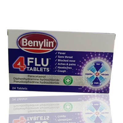 Benylin 4 Flu Tablets 24s