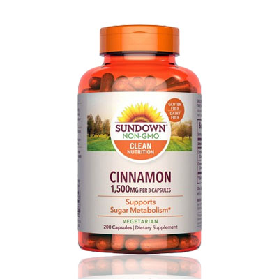 Sundown Cinnamon 1500mg Capsules, 200s