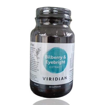 Viridian Bilberry & Eyebright Extract Vcaps 30’s