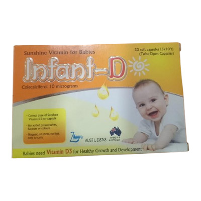 Infant D (Vitamin D3 400iu) Capsules 30's