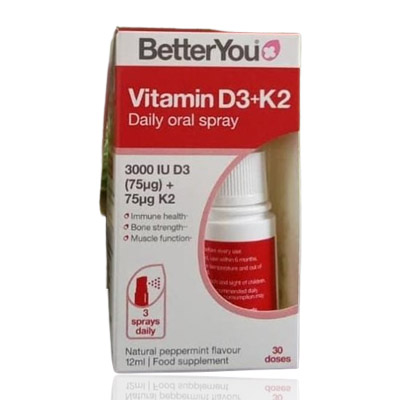 Better You Dlux Vitamin D3 3,000iu +K2 75ug Spray 12ml