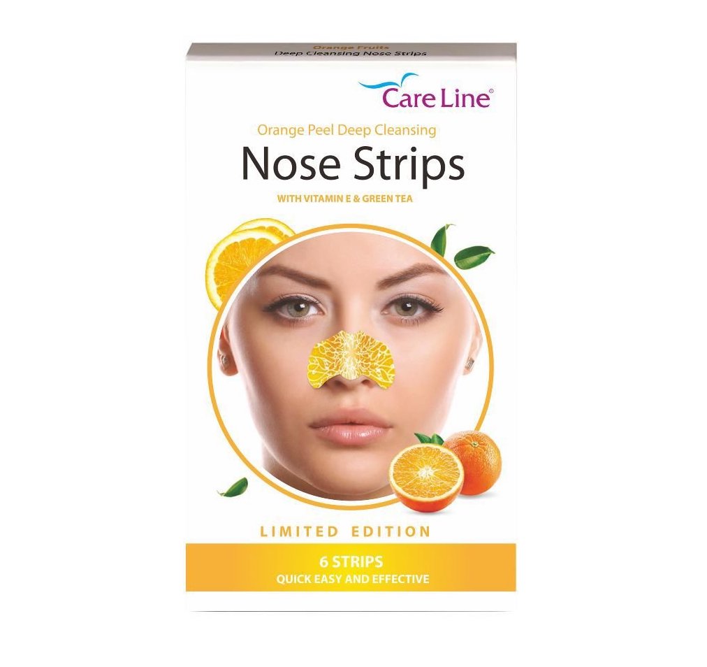 CareLine Orange Peel Deep Cleansing Nose Strips 6's (New)