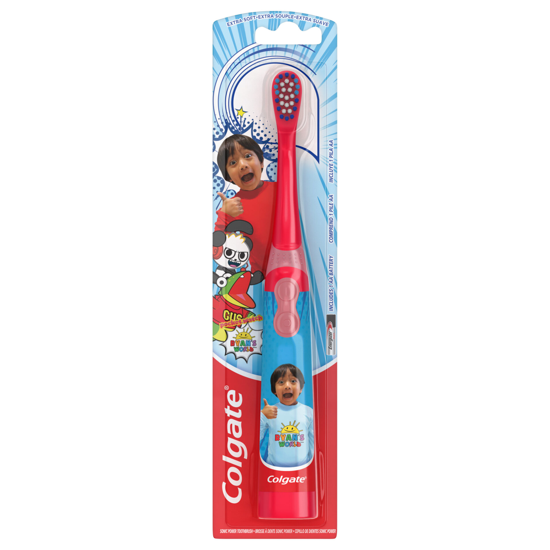Colgate Battery Toothbrush KIDS RYAN'S WORLD Soft x 1's