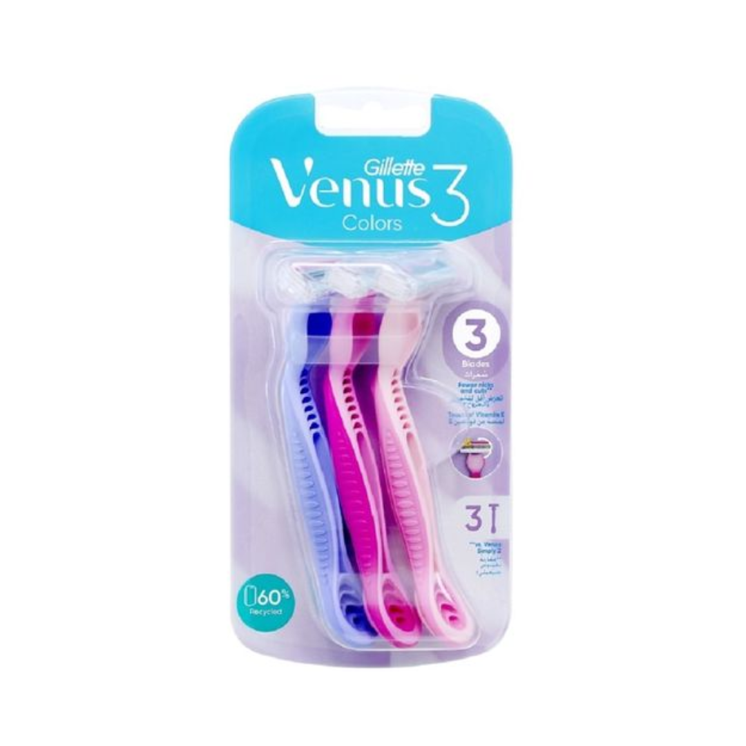 Gillette Venus 3 Colors Disposable Razors 3’s
