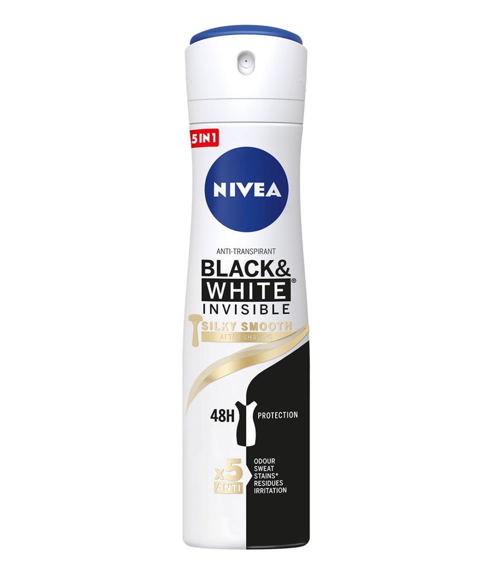 Nivea Deo Spray 150ml (Women B&W Invisble Silky Smooth)
