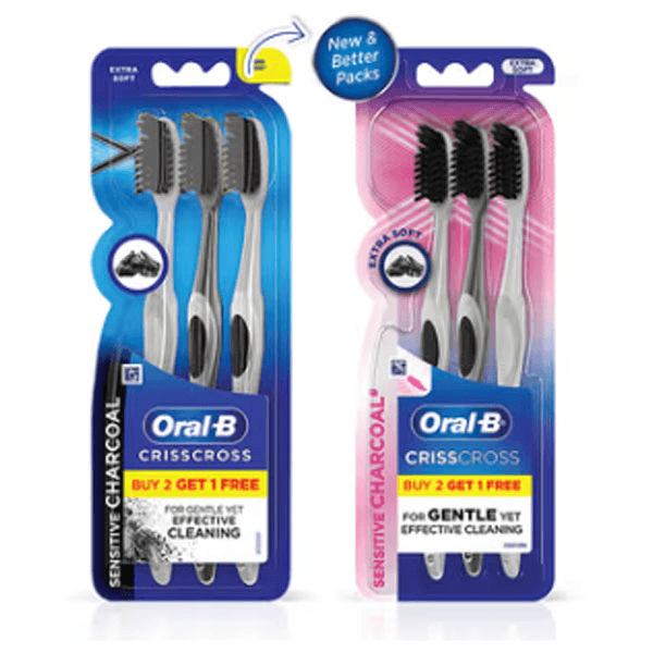 Oral-B T/Brush CrissCross Sensitive Charcoal X Soft 12's