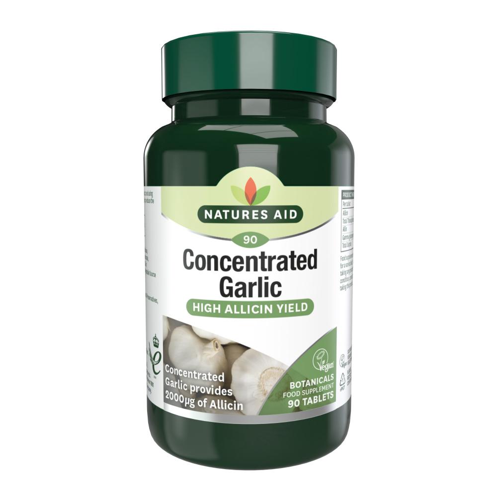 Natures Aid Garlic Concentrated -2000ug Allicin - 90's