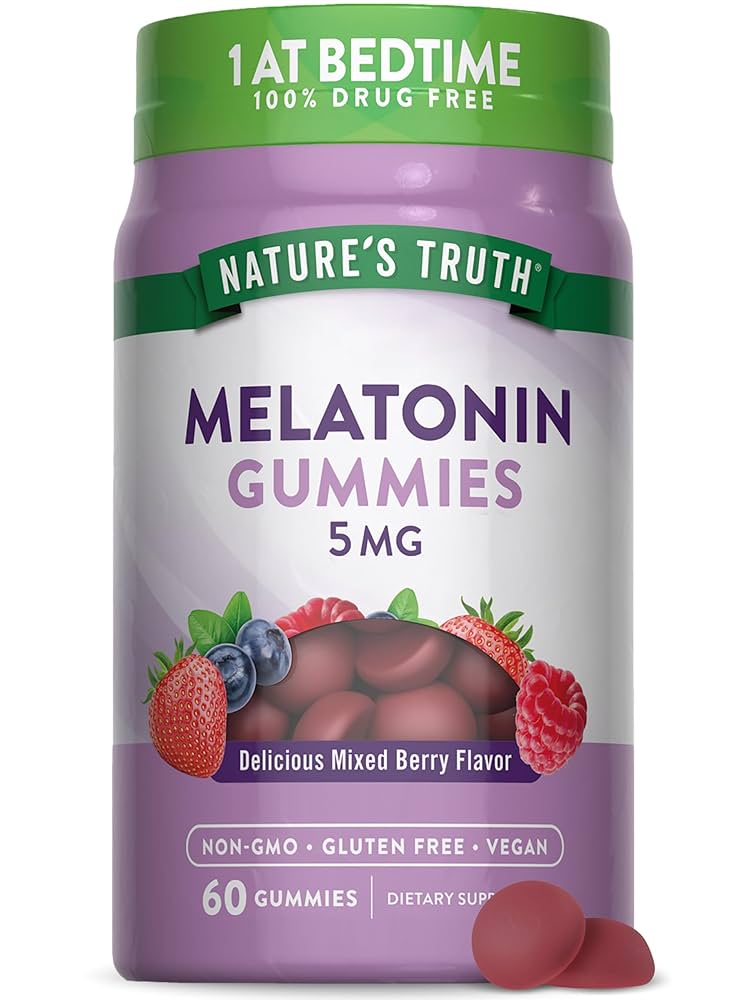 Nature's Truth Melatonin 5mg vegan gummies 60s