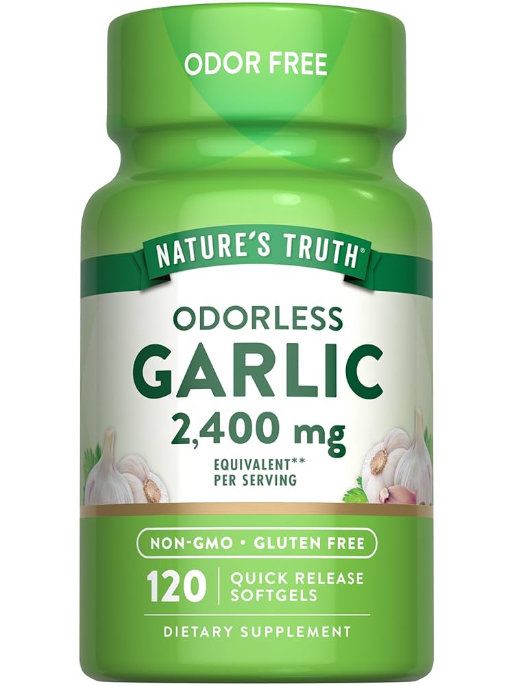 Natures Truth Odourless Garlic 2400mg QR softgels 120s