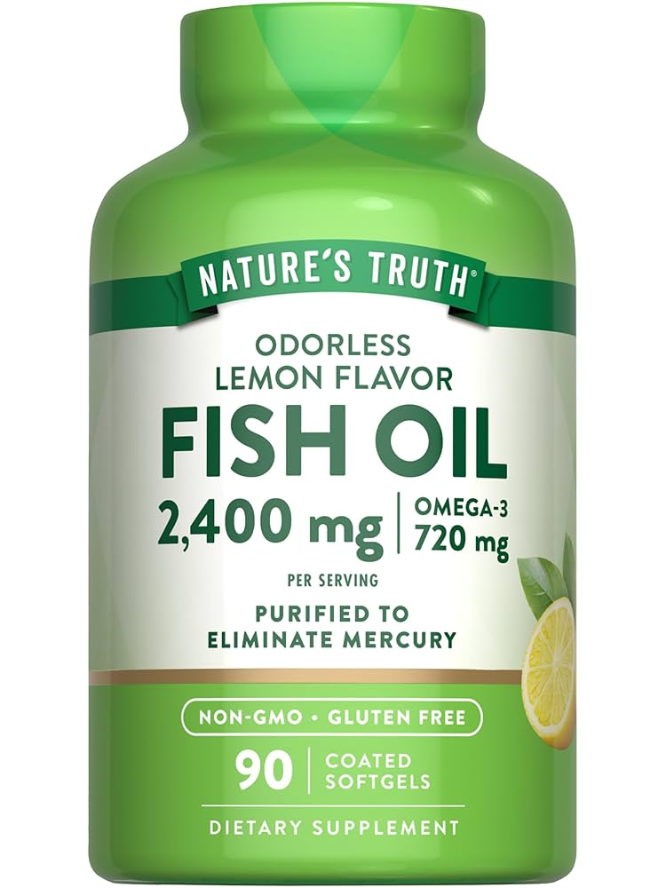 Nature's Truth Odourless Fish oil 2400mg softgels 90s