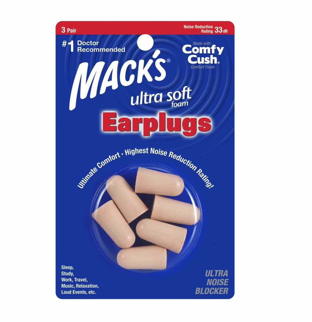 Mack’s Ultra Soft Foam Earplugs 3 Pair (923)