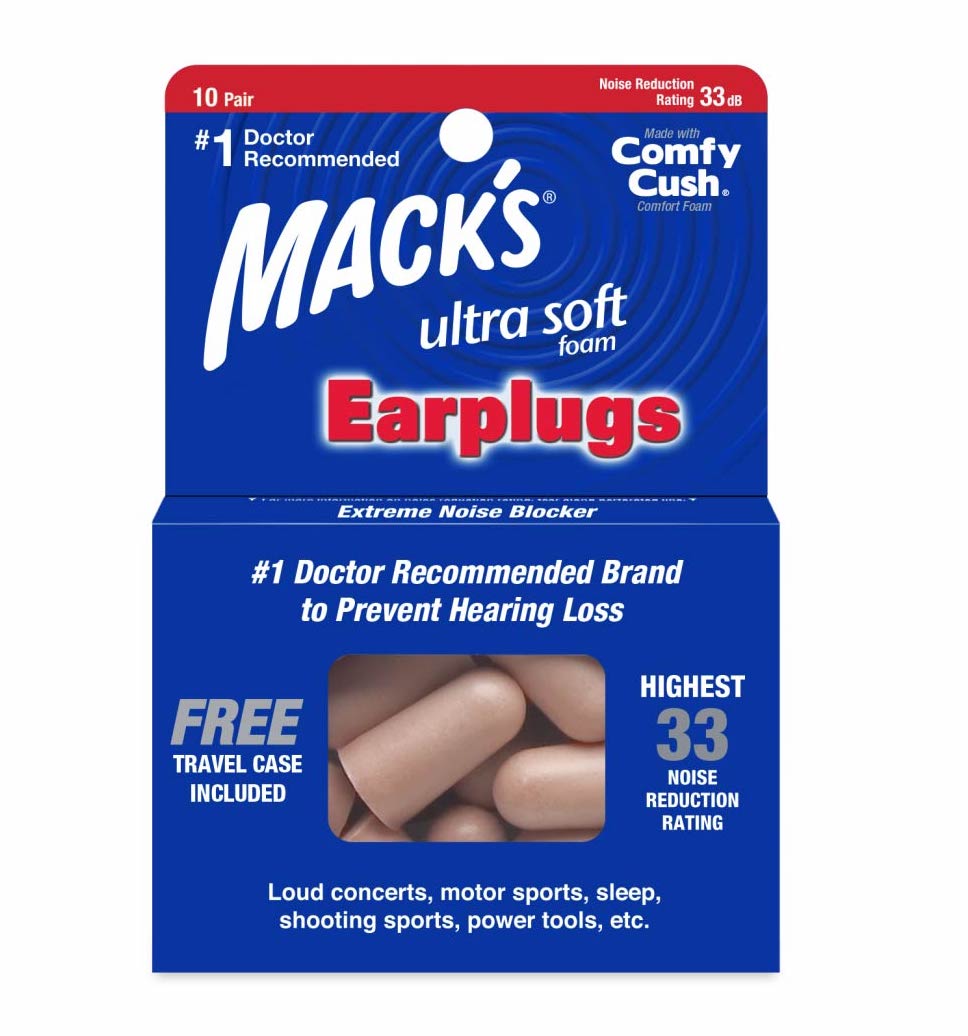 Mack’s Ultra Soft Foam Earplugs – 10 Pairs