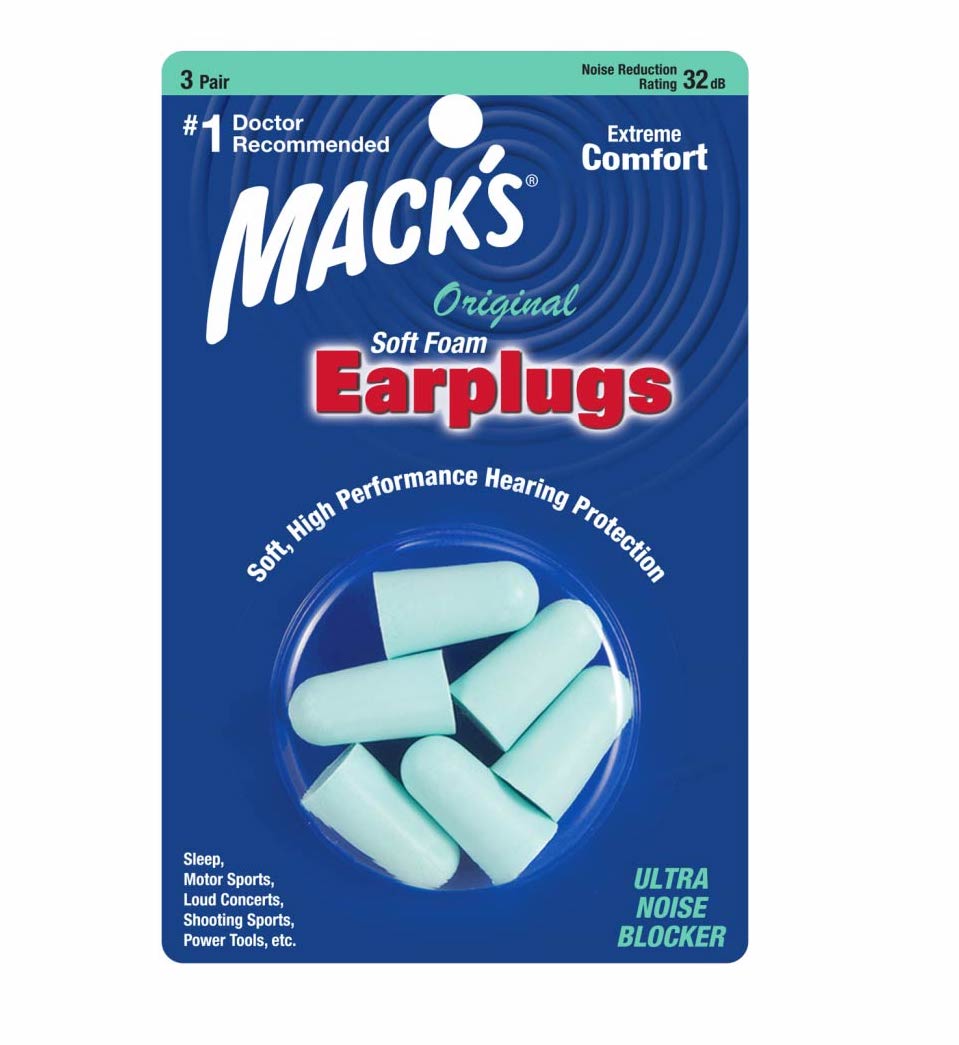 Mack’s Original Soft Foam Earplugs – 3 Pairs