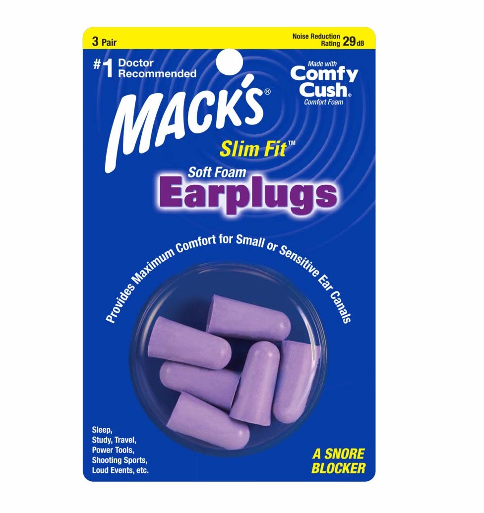 Mack’s Slim Fit Soft Foam Earplugs – 3 Pairs