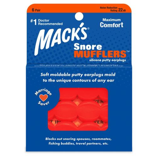 Mack’s Snore Muffler Earplugs – 6 Pairs