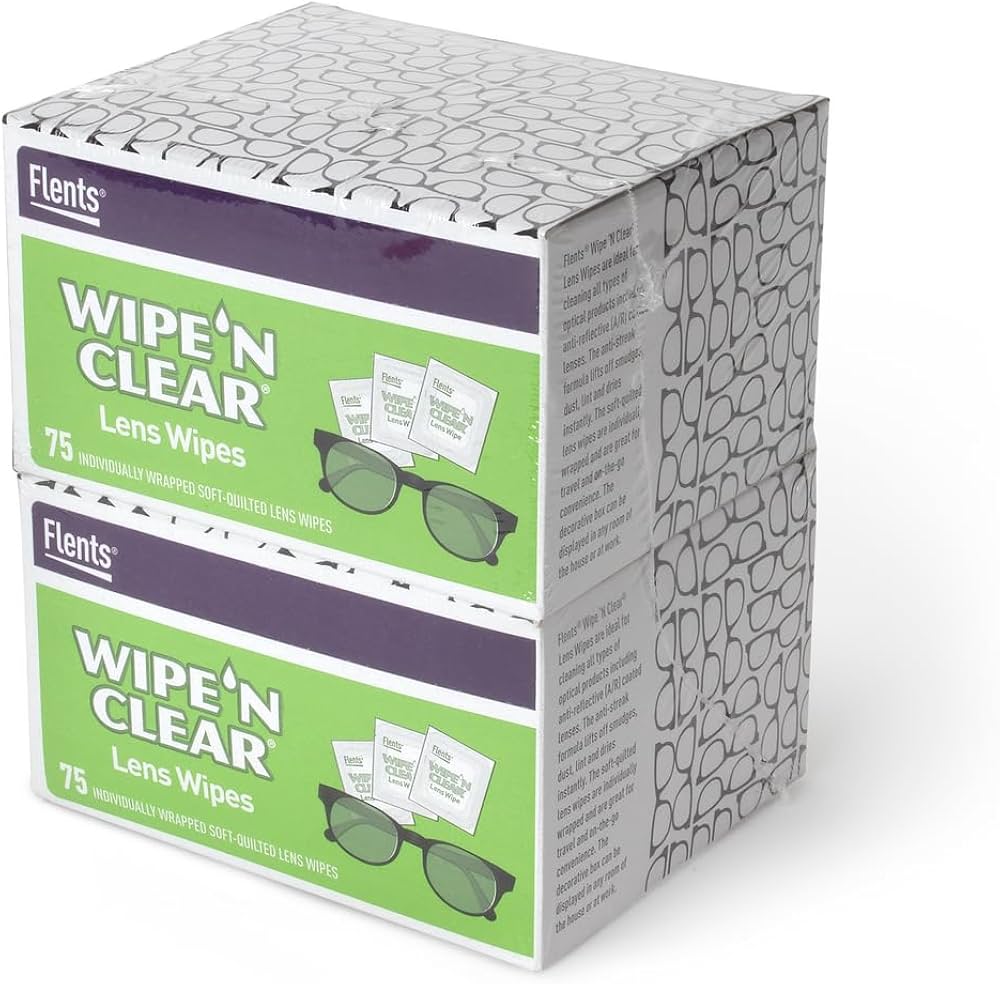 Wipe 'N Clear premoistened Lens wipe