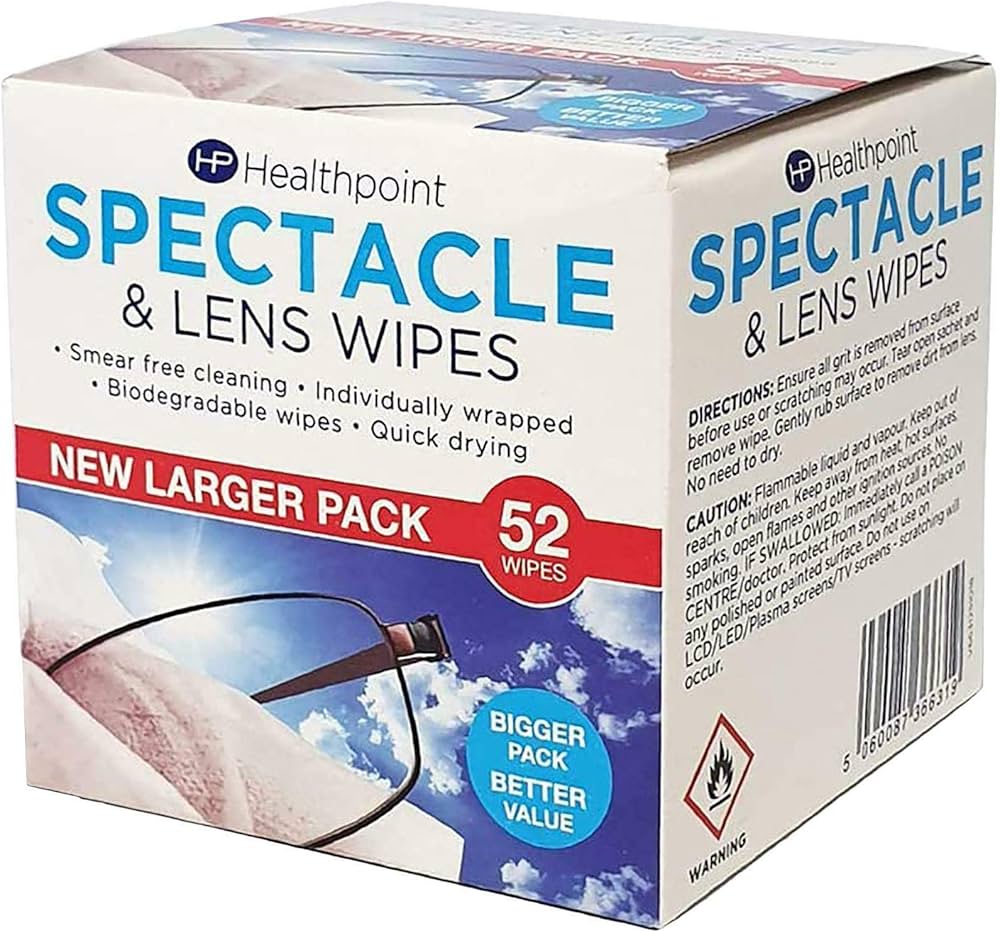 Healthpoint Spectacle & Lens Wipes 52s