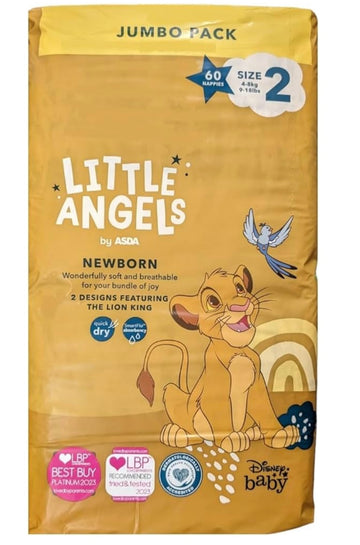 Little Angels Jumbo Pack Size 2 Nappies 58s