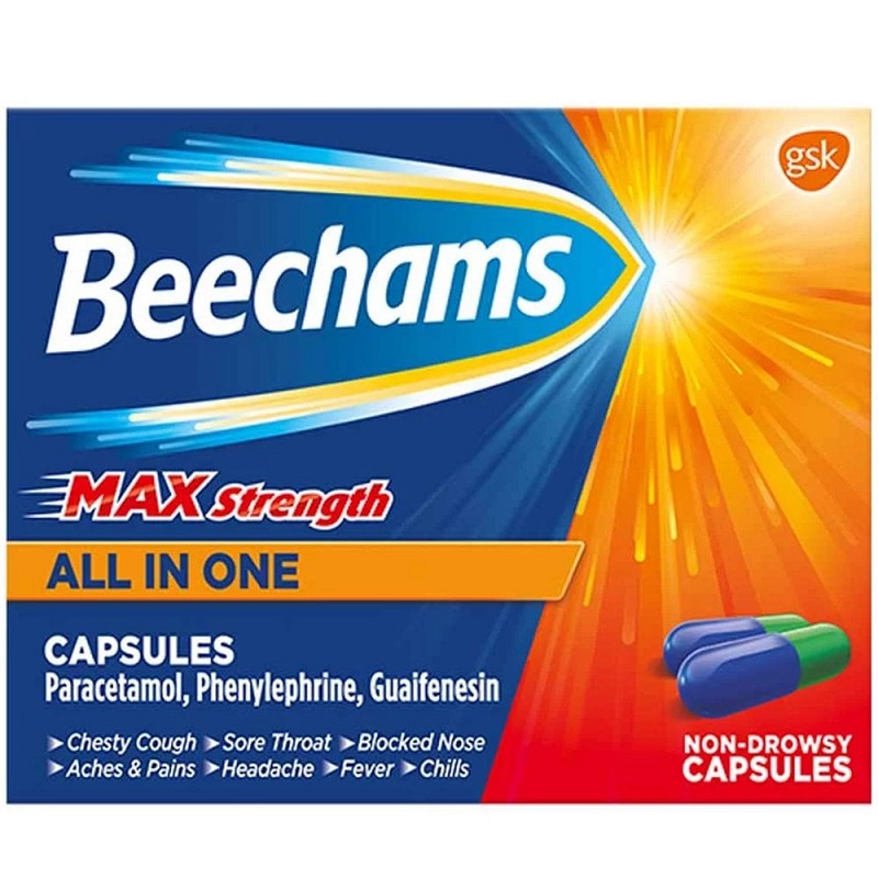 Beechams Max Strength All In One Capsules 16`S