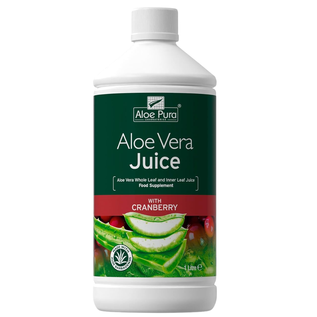 Optima Aloe Vera Juice - Organic 1 liter - Cranberry Flavor
